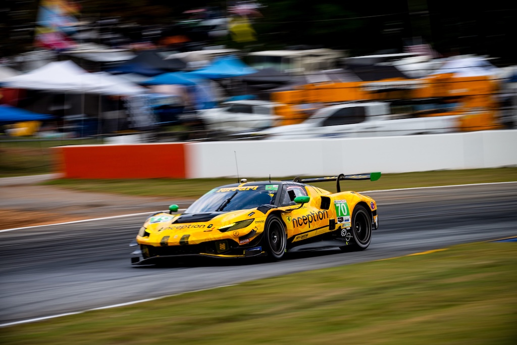 Frederik Schandorff i kamp for to IMSA-mesterskaber på Road Atlanta. 
(Foto: Inception Racing)
